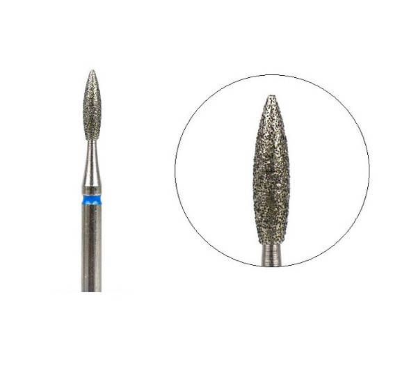 

Алмазная фреза "пламевидная" синяя насечка, 2 мм
