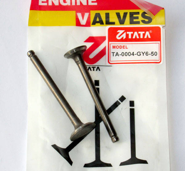 

Клапаны (пара) 139QMB 4T GY6 50-80cc (L-64.5mm) "TATA"
