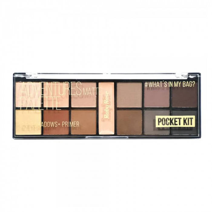 

Палетка теней для век с праймером Ruby Rose Pocket Palette Kit HB-9949 Adventures 14.1 г