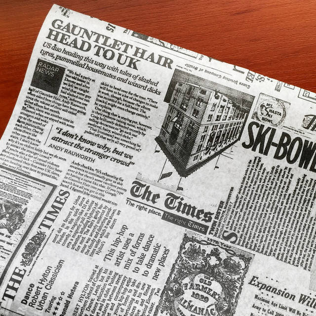 

Подарочная бумага ретро "Газета TIMES"(1) белая
