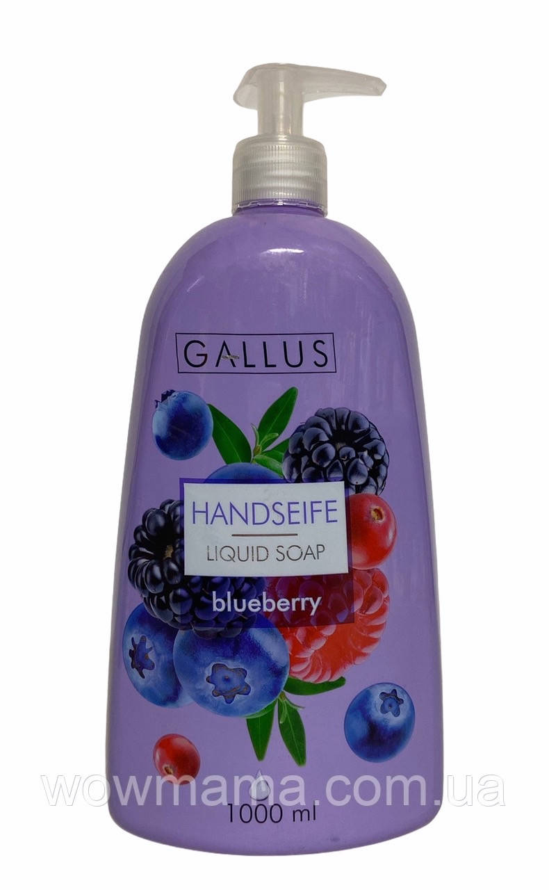 

Рідке мило Gallus HandSeife Blueberry Лісові ягоди 1 л 4251415300513