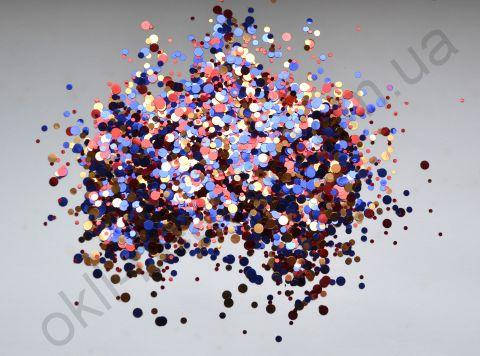 

Конфетти для дизайна ногтей №41, Разные цвета