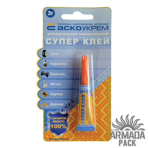 

Супер клей Аско Укрем, 3 г