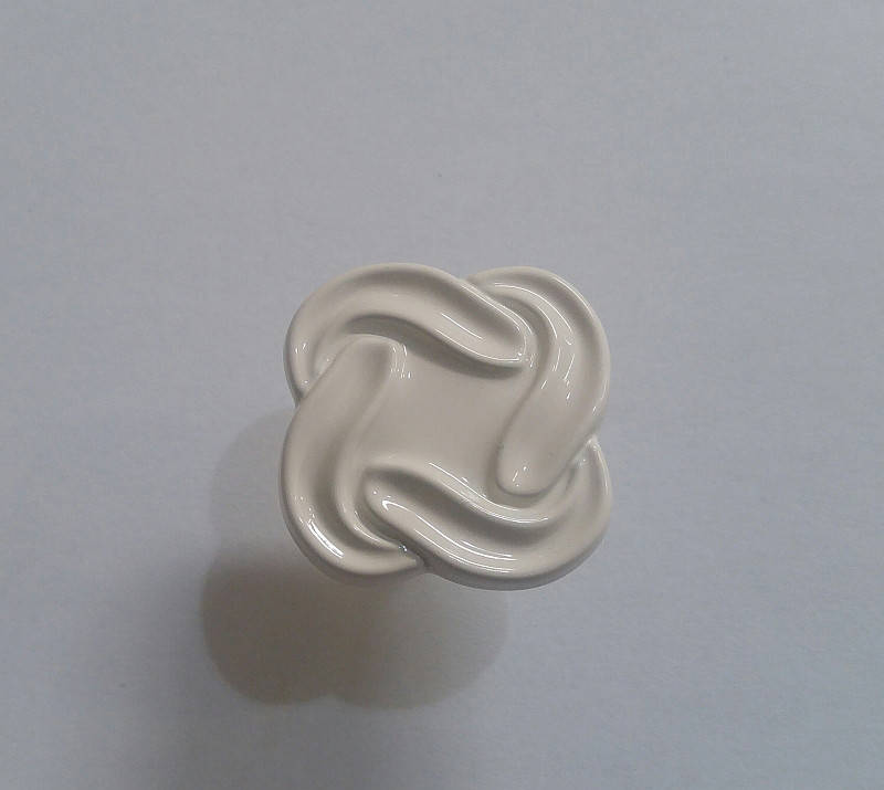 

Ручка кнопка современная классика GU-W7402 белый глянец