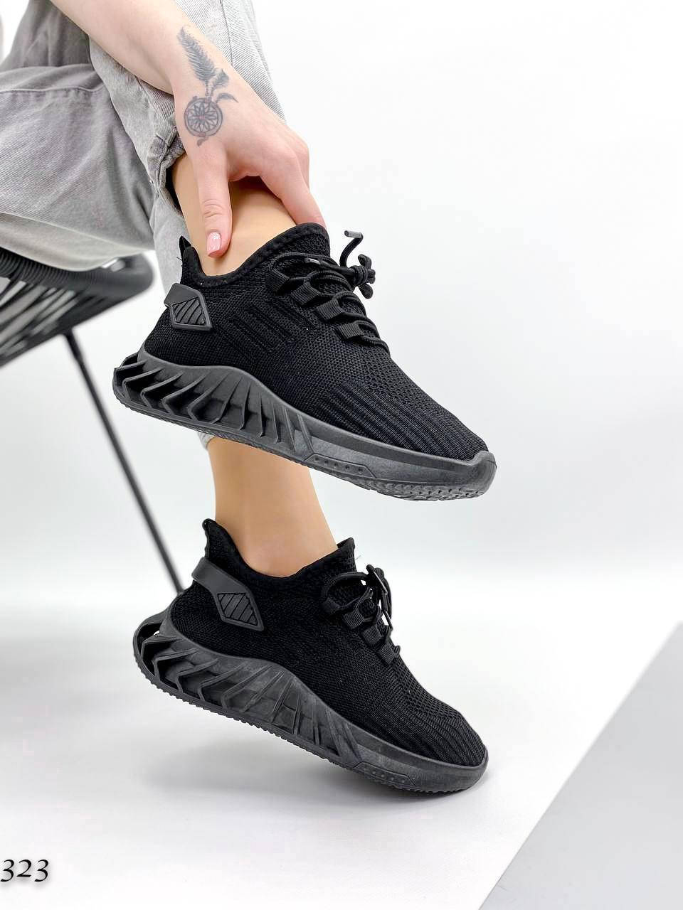 

Кросівки жіночі текстиль чорні 37,38,39р, Черный