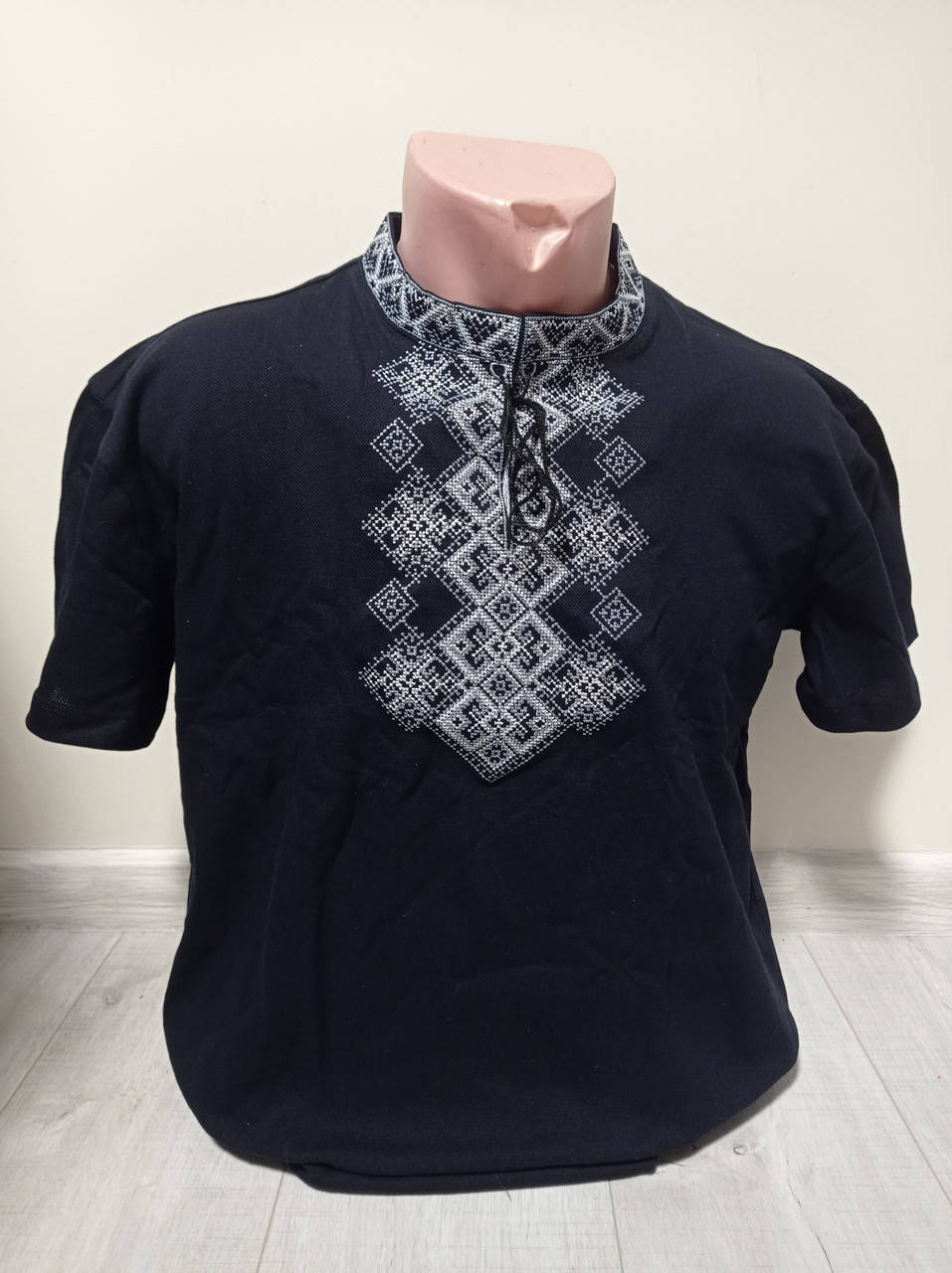 

Рубашка вышиванка мужская футболка с вышивкой Серебро 100% хлопок 48, 50, 52, 54, 56, 58, 60, 62