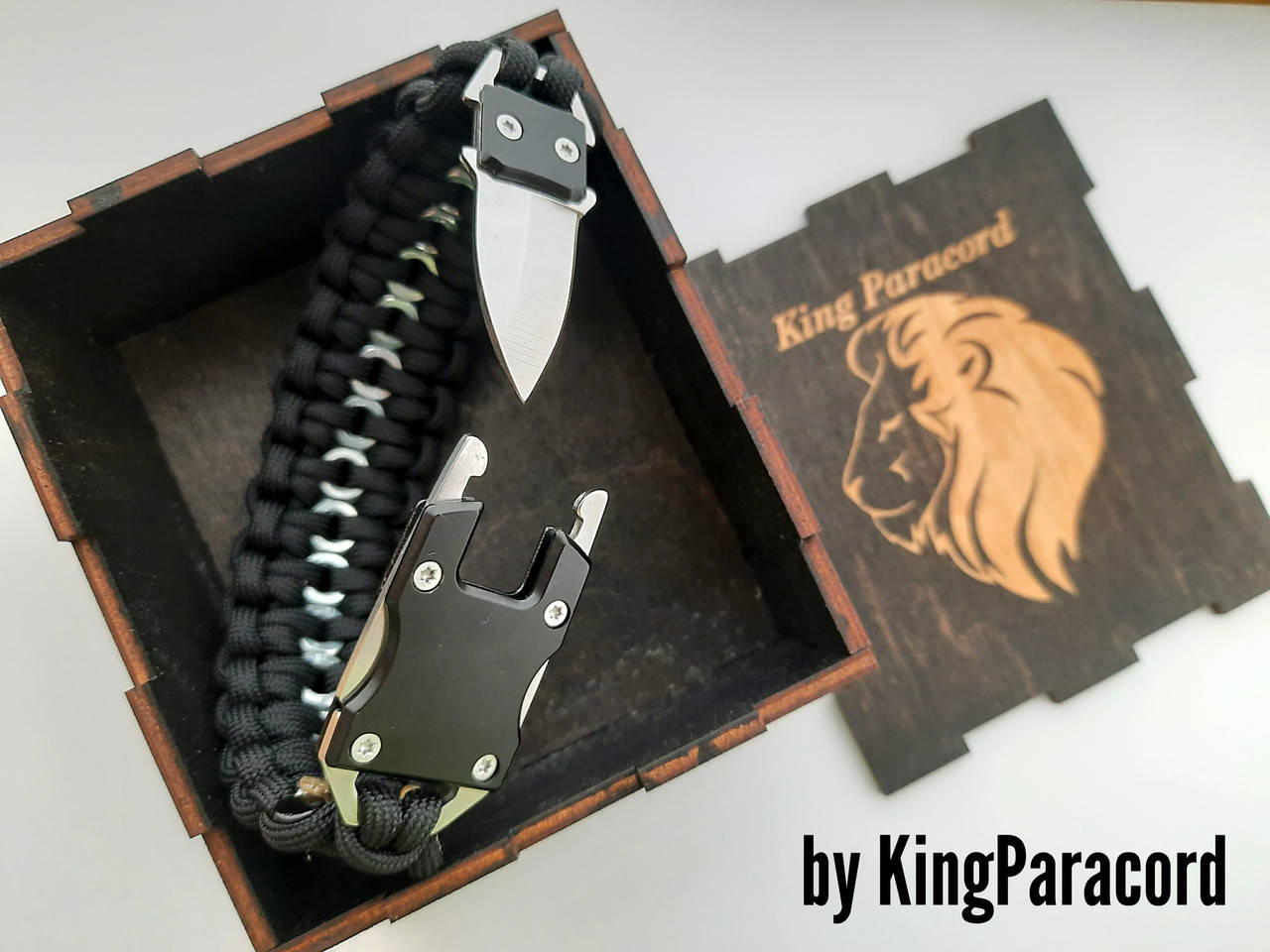 

Браслет Механик с ножом из паракорда и гаек цвет под заказ + брелок в подарок