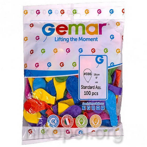 

Воздушные шарики 6 дюймов "Пастель" 100шт. A60/80 (16 см.), Разные цвета