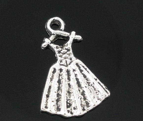 

Подвеска "Платье", 19mm x 13mm, Античное Серебро