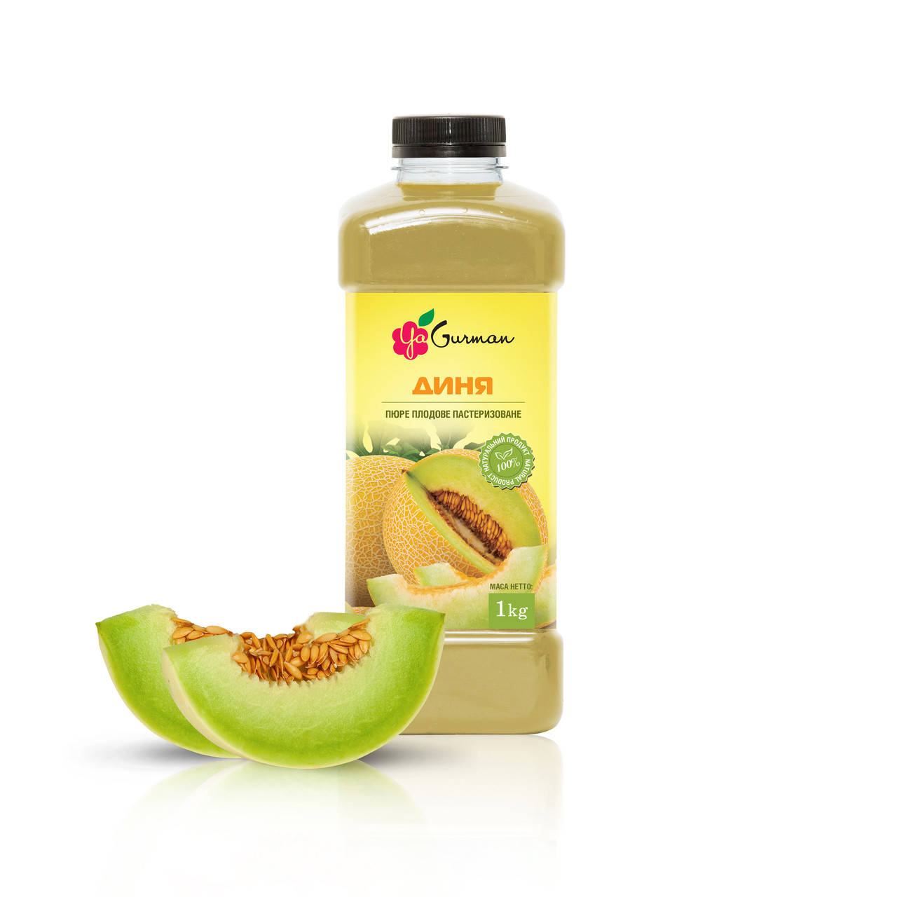 

Диня, пюре пастеризоване 10% цукру, YaGurman 1кг