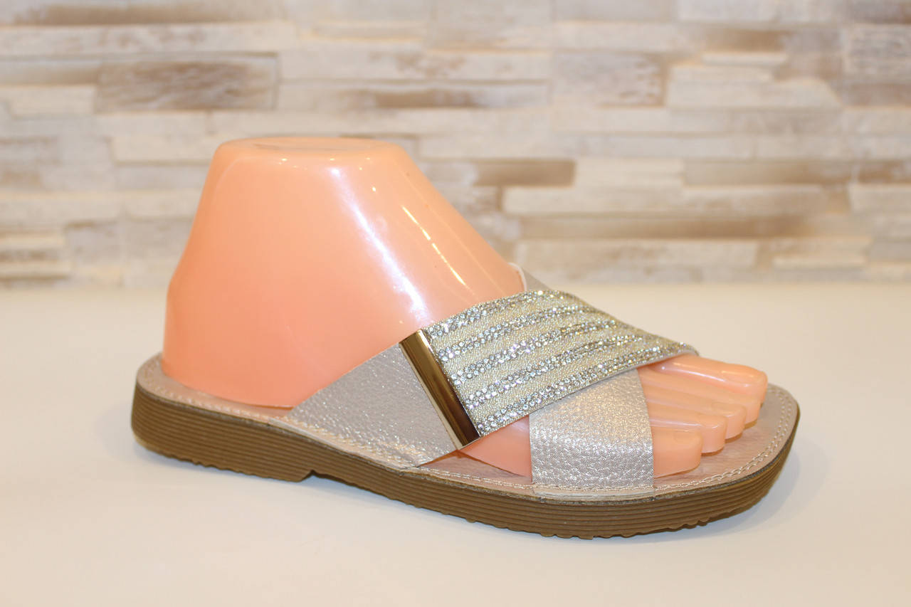 

Шлепанцы женские бежевые Б1023 Шлепанцы, 39