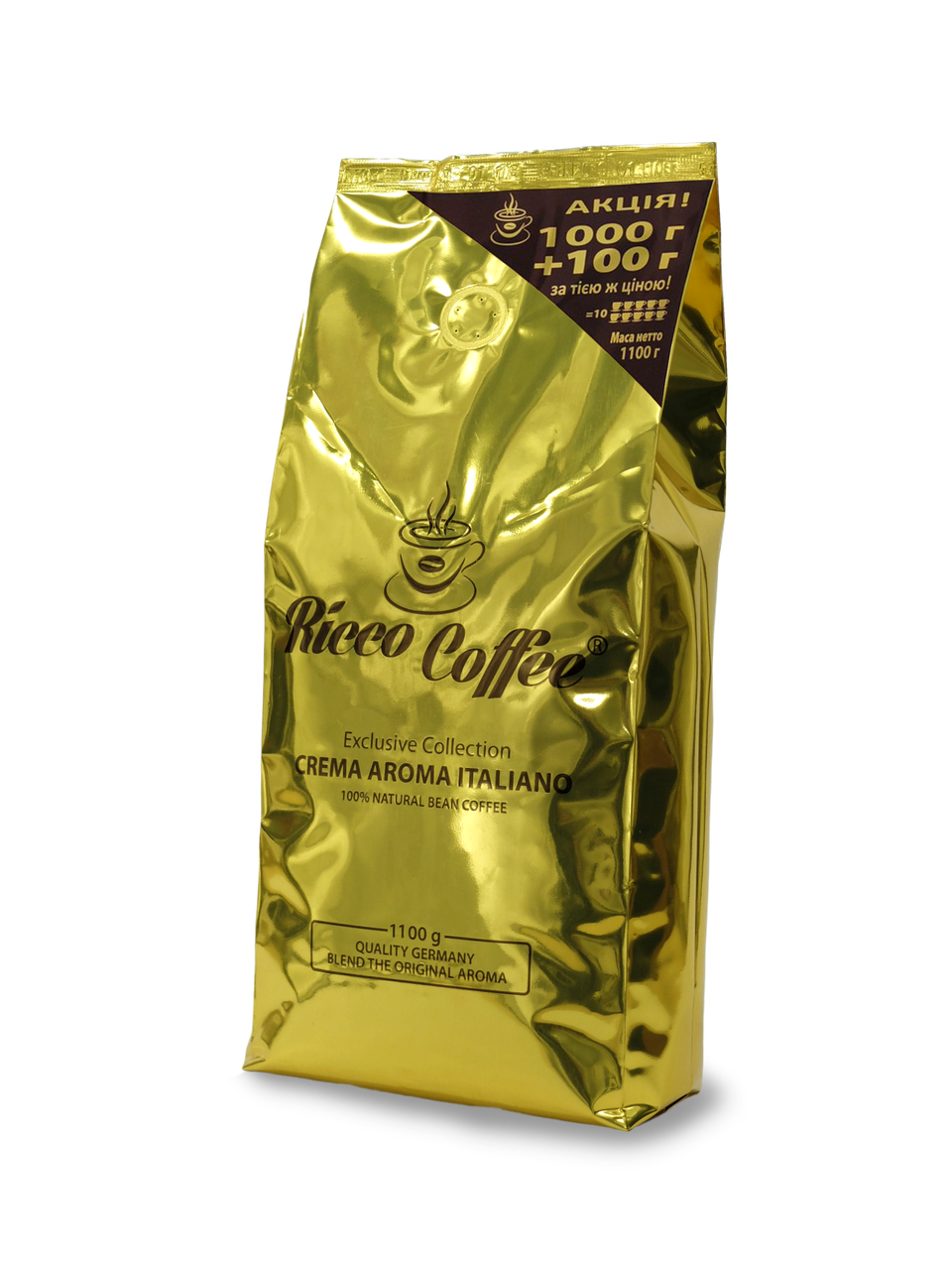 

Акция Кофе в зернах Ricco Coffee Crema Aroma Italiano 1100 гр