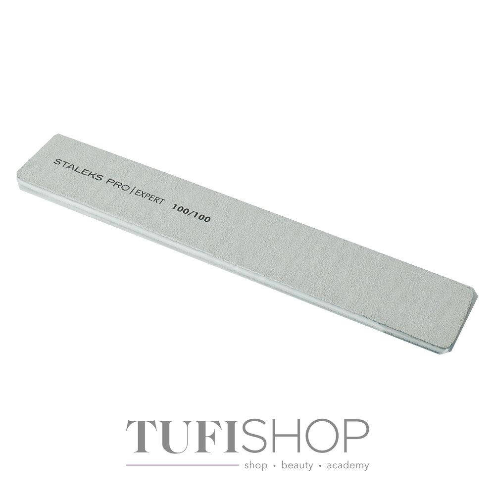

Пилочка прямая широкая минеральная для ногтей STALEKS PRO EXPERT 100/100 грит