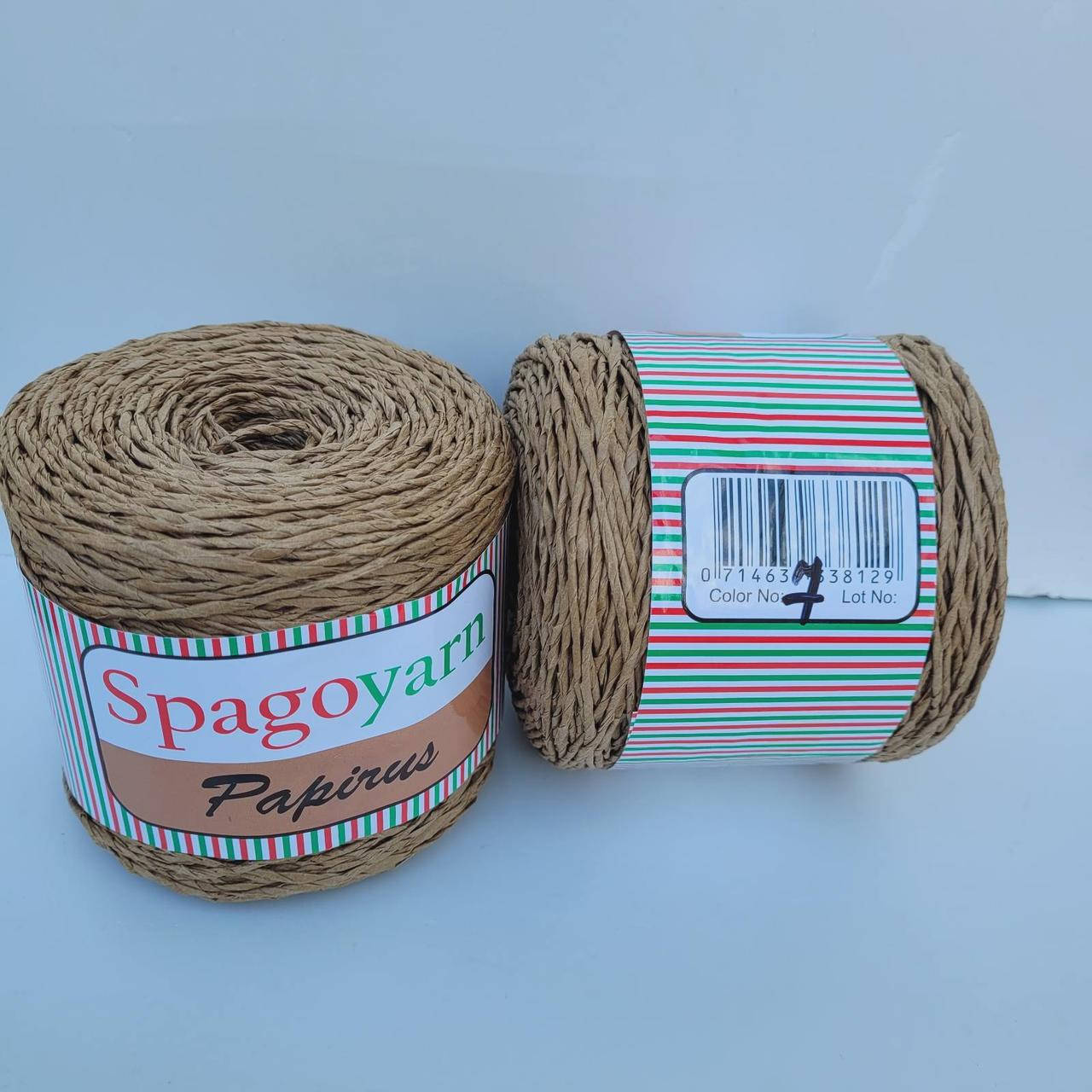

Пряжа рафия Spagoyarn Papirus 100 % целюлоза