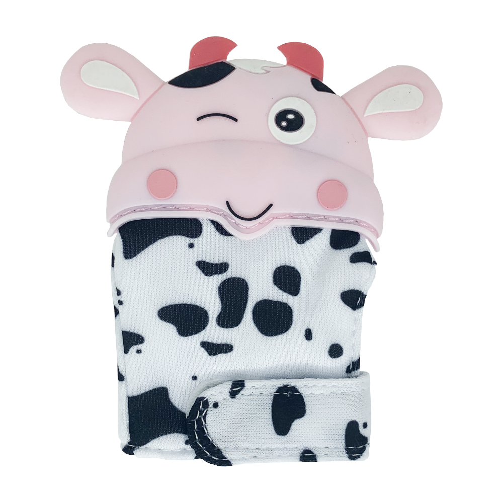 

Прорезыватель-перчатка Коровка (розовая), Розовый