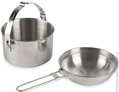 

Набор туристической посуды из нержавейки Tatonka Kettle 1.0 л, Светло-серый