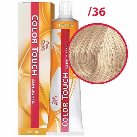

Краска для волос Wella Color Touch Sunlights /36 золотисто-фиолетовый 60мл.