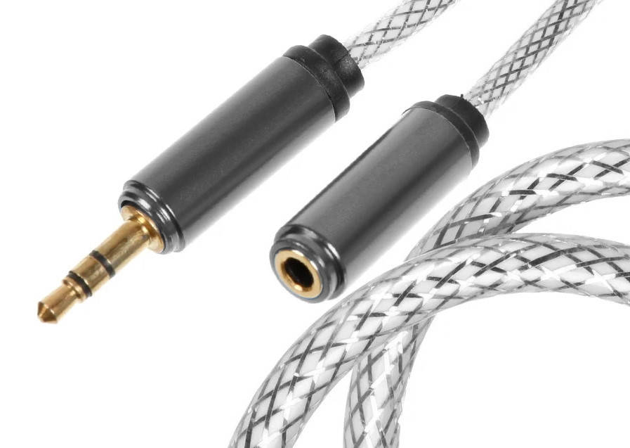 

Удлинитель для наушников силиконовый металл JD-34 (кабель Jack 3.5 мм 2 pin) 1м черный