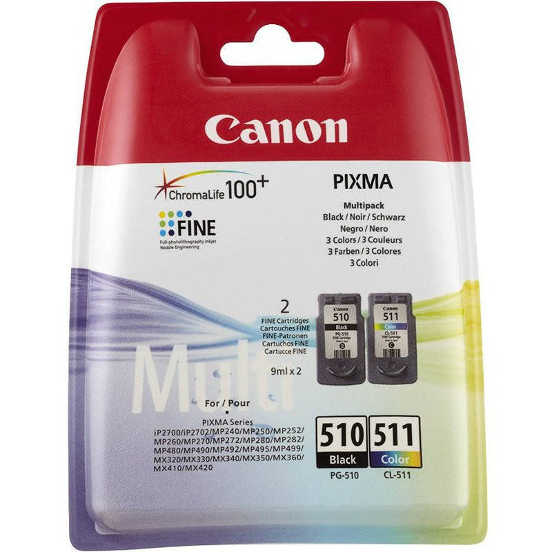 

Комплект струйных картриджей Canon для Pixma MP260 PG-510, CL-511 (2970B010) Multipack