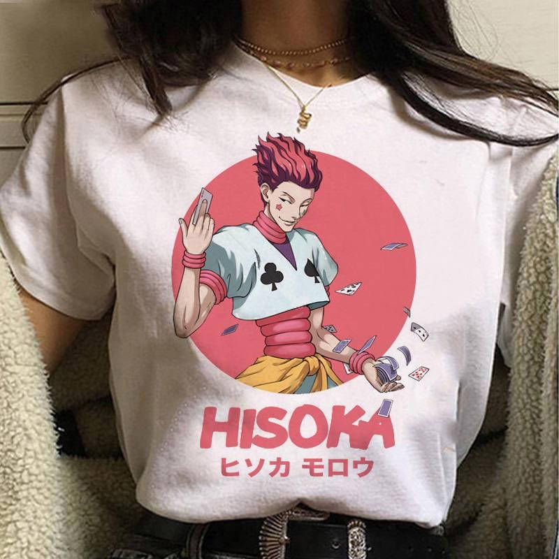 

Футболка Аниме белая c рисунком Hisoka