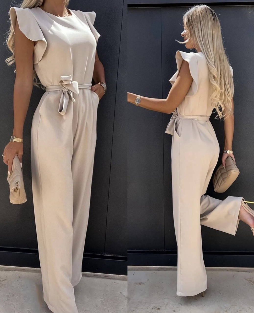 

Женский комбинезон костюмка люкс 42-44,46-48 беж,малина,голубой