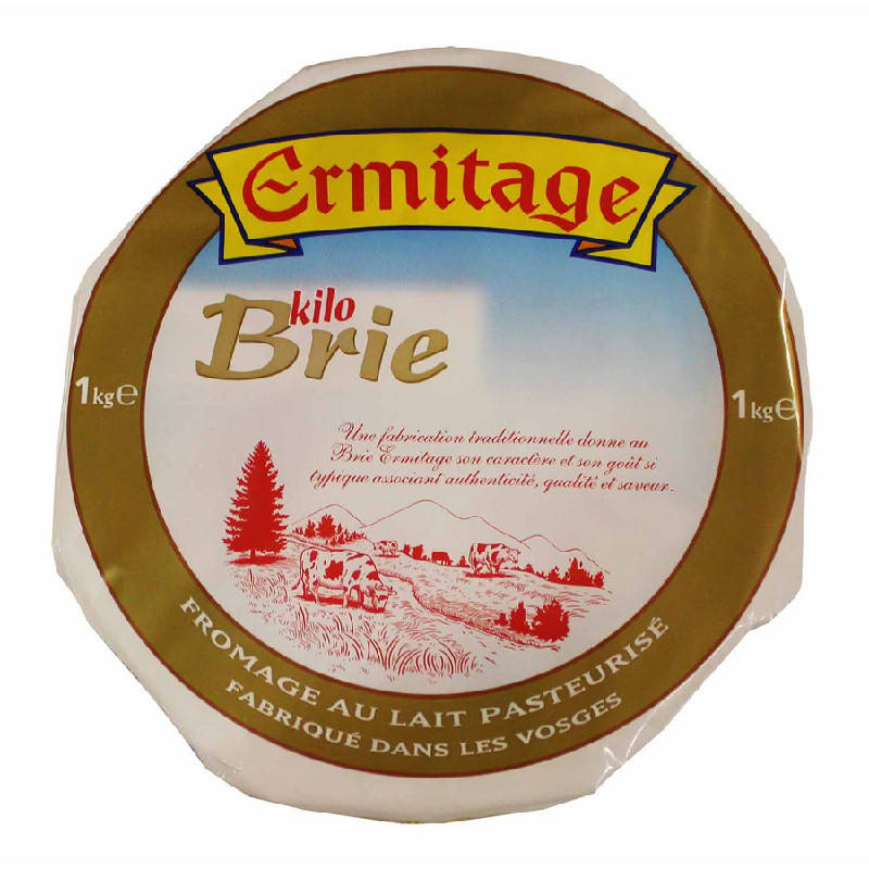 

Сир із пліснявою Брі "Ermitag" 60% Франція голова 1 kg