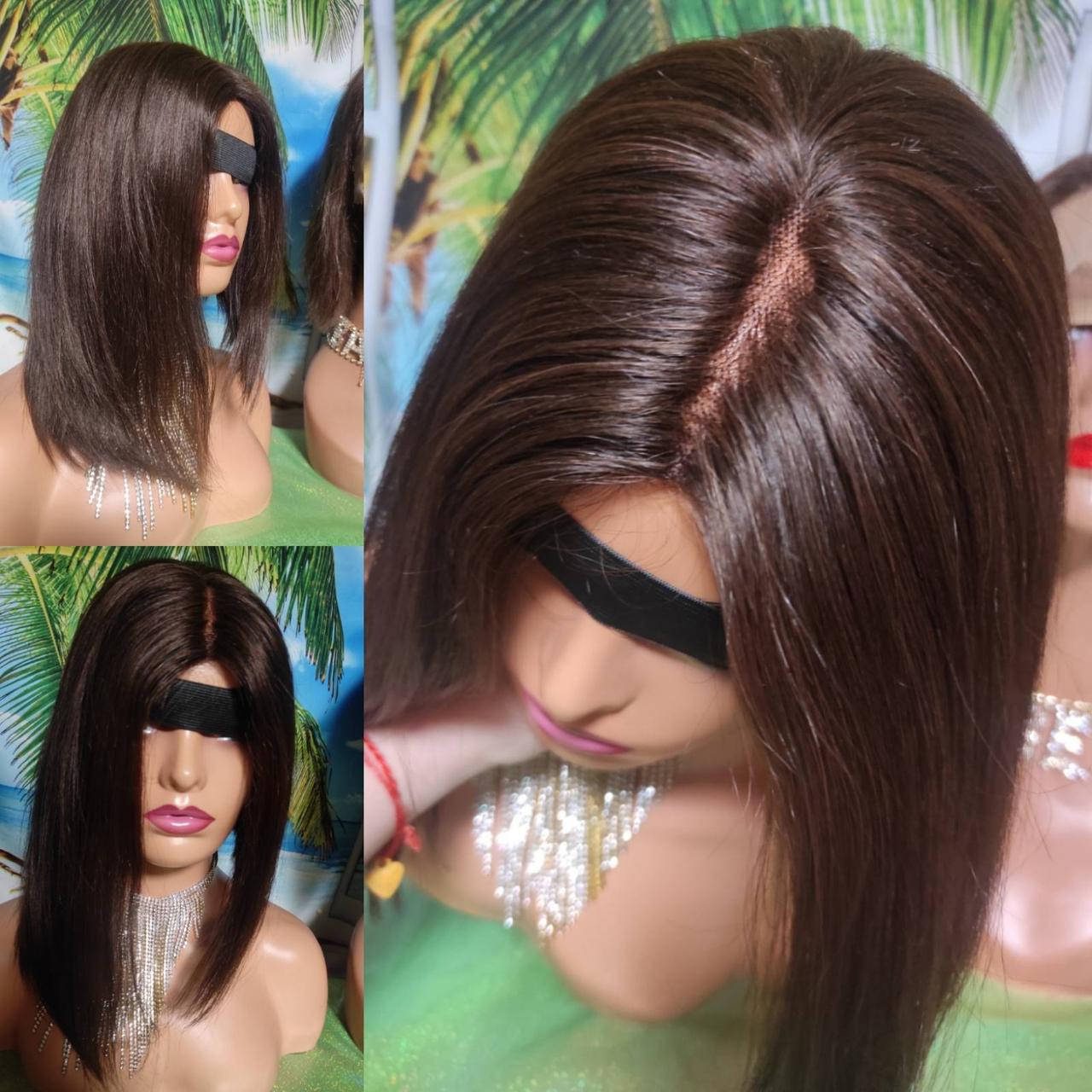 

Перука натуральна русявий , русявий зручна основа розмір регулюється сидить ідеально дитячі слов'янське 45см