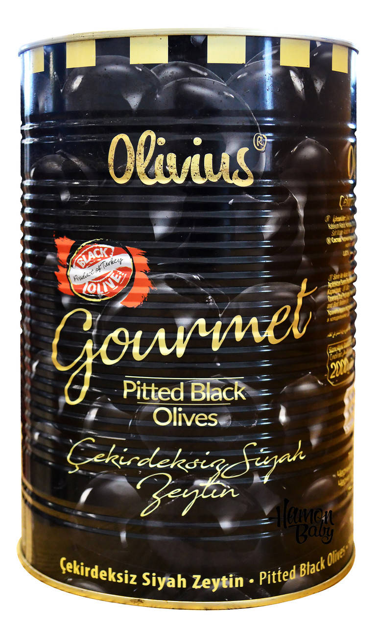 

Черные маслины без косточек, 4300/2000 нетто г, ТМ Olivius, Турция
