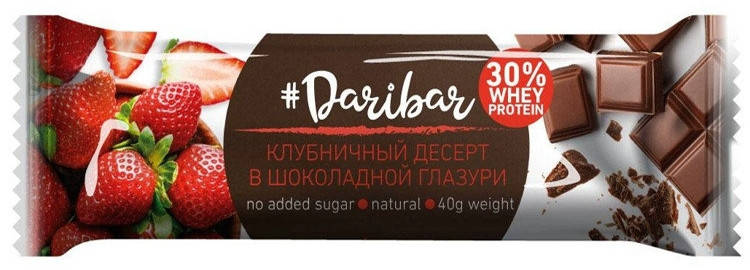

Протеиновый батончик в шоколадной глазури DariBar Клубничный (40 грамм)