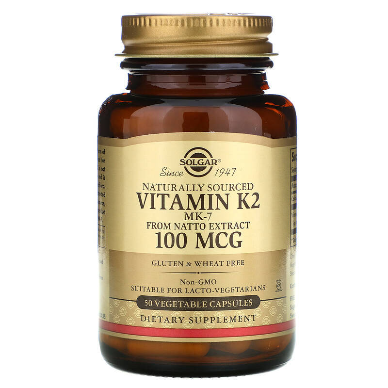 

Витамин К2 (Natural Vitamin K2), Solgar, 100 мкг, 50 капсул (SOL-03603)