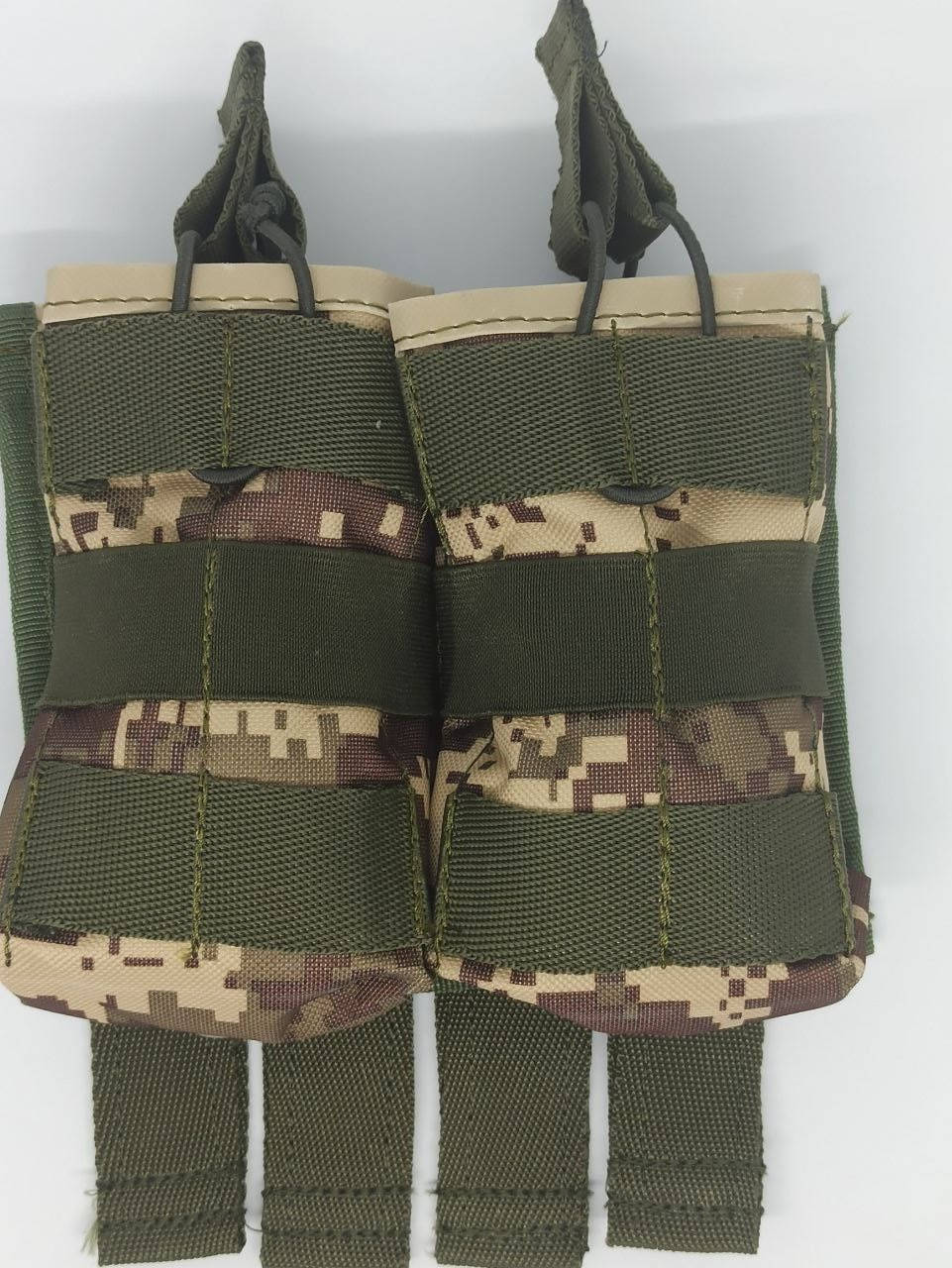 

Подсумок двойной открытый под магазины АК . с системой MOLLE Пиксель