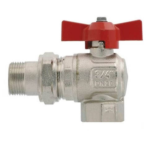 

Кран шаровый с американкой Itap 1/2" Ideal НВ угловой бабочка (Италия)