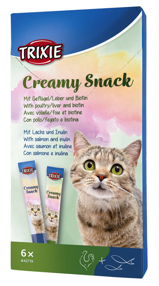 

Trixie TX-42719 Creamy Snacks 6шт - жидкое лакомство двух вкусов для кошек