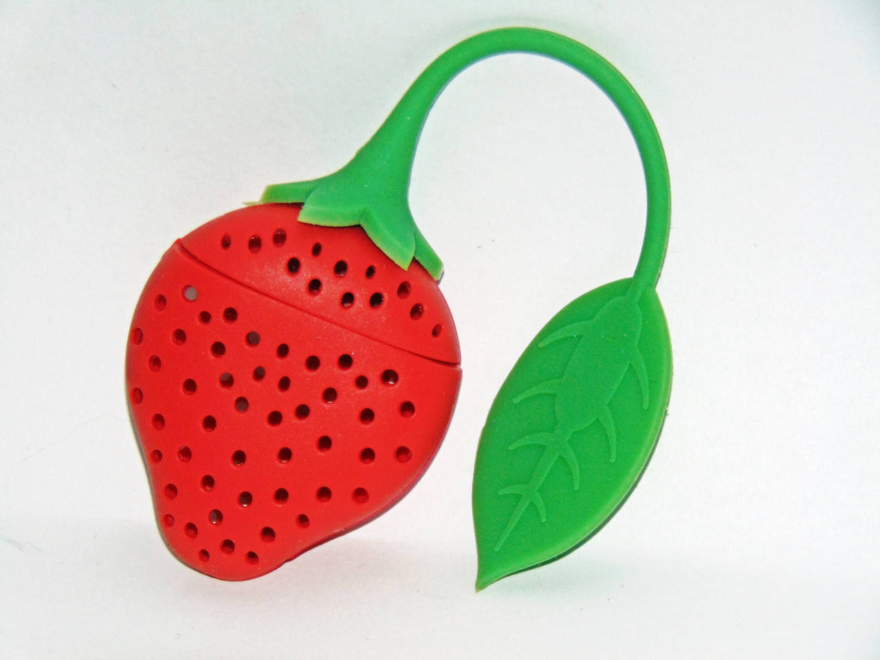 

Ситечко для чая силиконовое Клубника, Красный