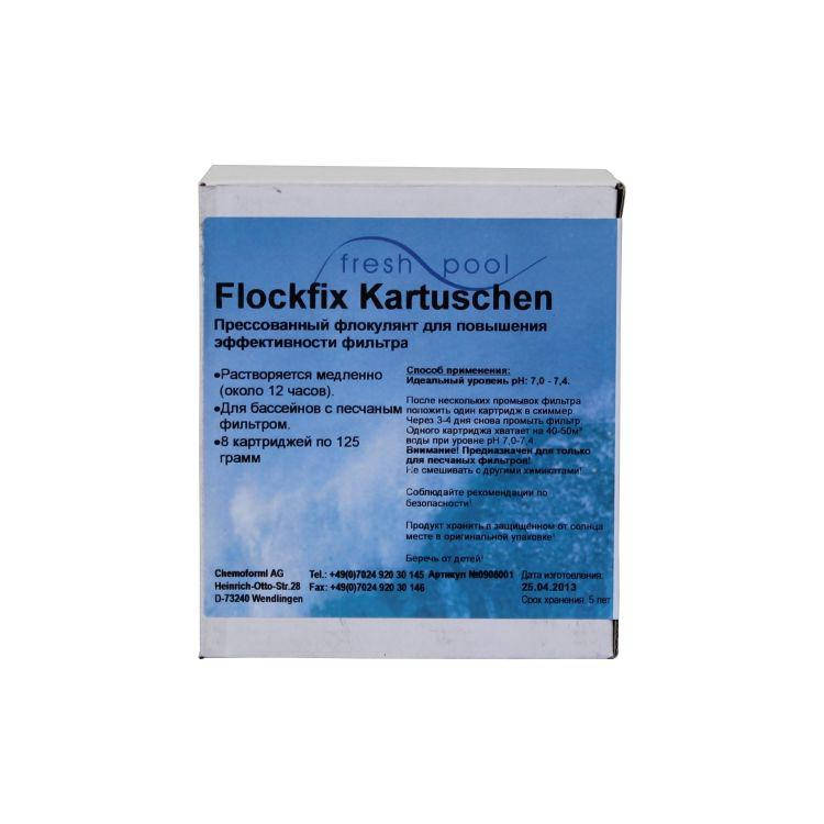 

Средство для осветления воды в картушах Fresh Pool Flockfix Kartuschen 1 кг. Флокулянт от мутности бассейна