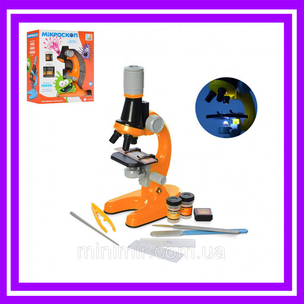 

Игровой набор Микроскоп (Оранжевый)Лаборатория детская микроскоп с аксессуарами