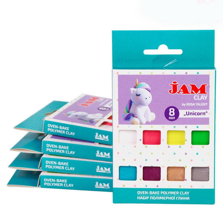 

Глина полимерная Jam Clay набор 8шт по 20г Unicorn 5059009