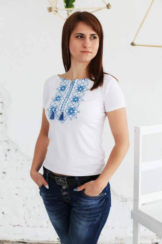 

Футболка-вышиванка женская, вишиванка жіноча, р-р S,M,L,XL,XXL, Белый