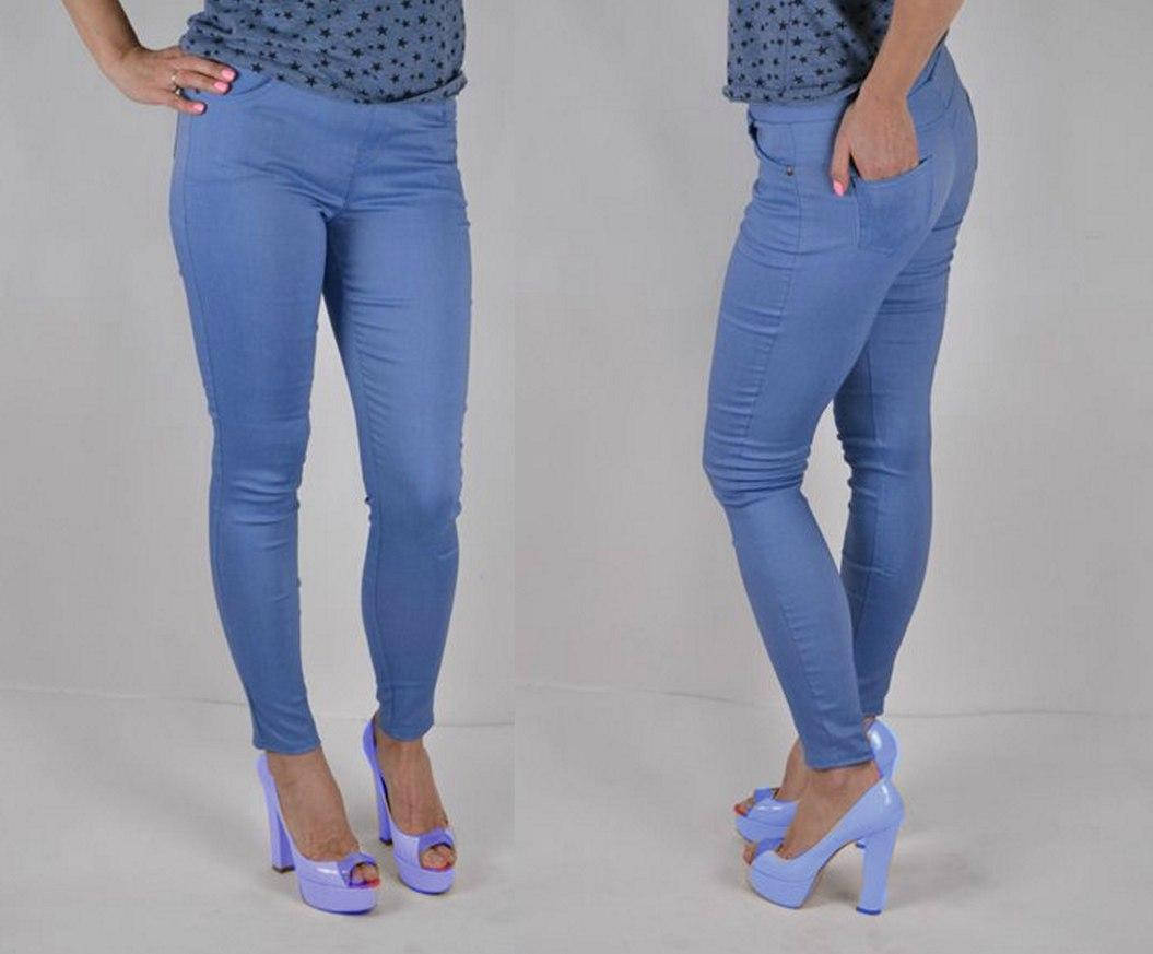 

Женские классические джинсы стрейч с карманами 44 размер, Синий