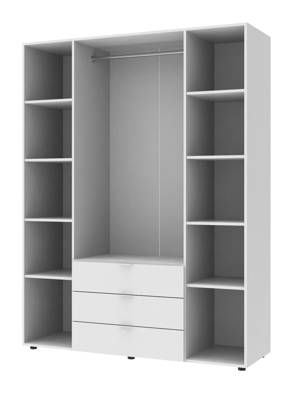 Розпашна Шафа для одягу Doros Гелар Білий 4 ДСП 155х49,5х203,4 (80397642) 2