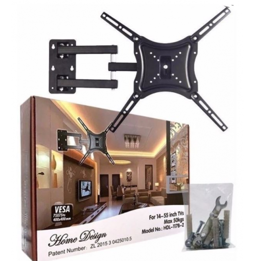 

Кронштейн для телевизора HDL-117-B-2 14"-55" / Настенное крепление для телевизора, Черный