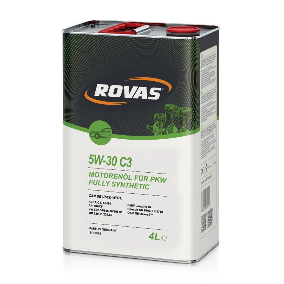 

Моторное масло Rovas 5W-30 С3 синтетика 4 л (6287)