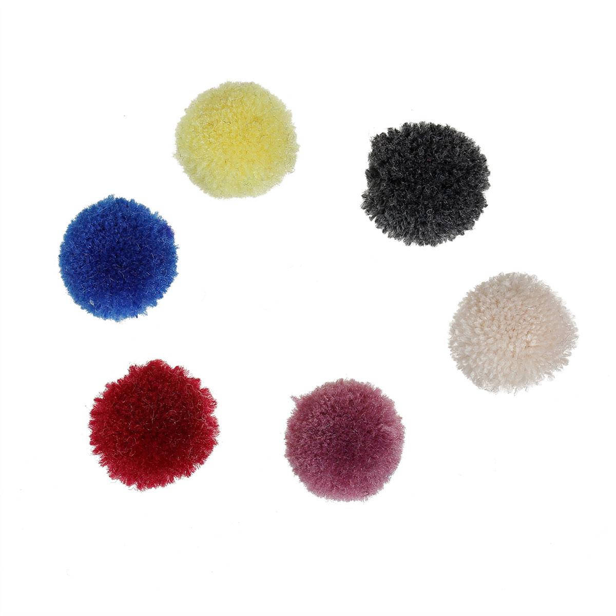 

Помпон, Шарик, Круглый, Упругий, 20 мм, Упаковка: 10 шт., Разные цвета
