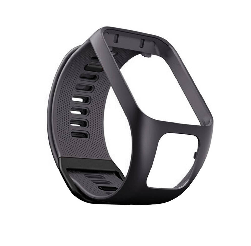 

Ремешок силиконовый сменный для смарт-часов TomTom Runner 2 3 Spark 3 Серый