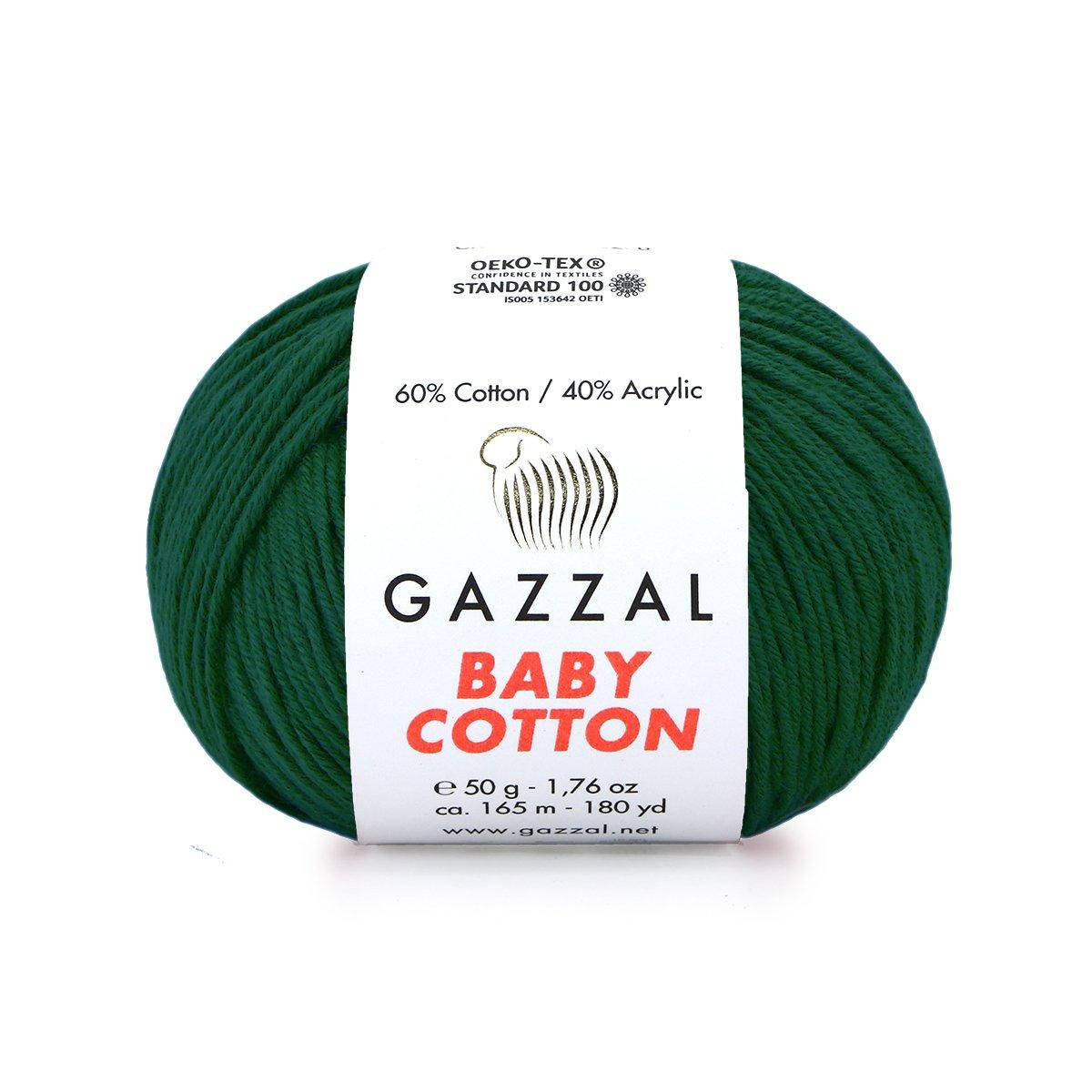 

Gazzal Baby Cotton № 3467 темно-зеленый