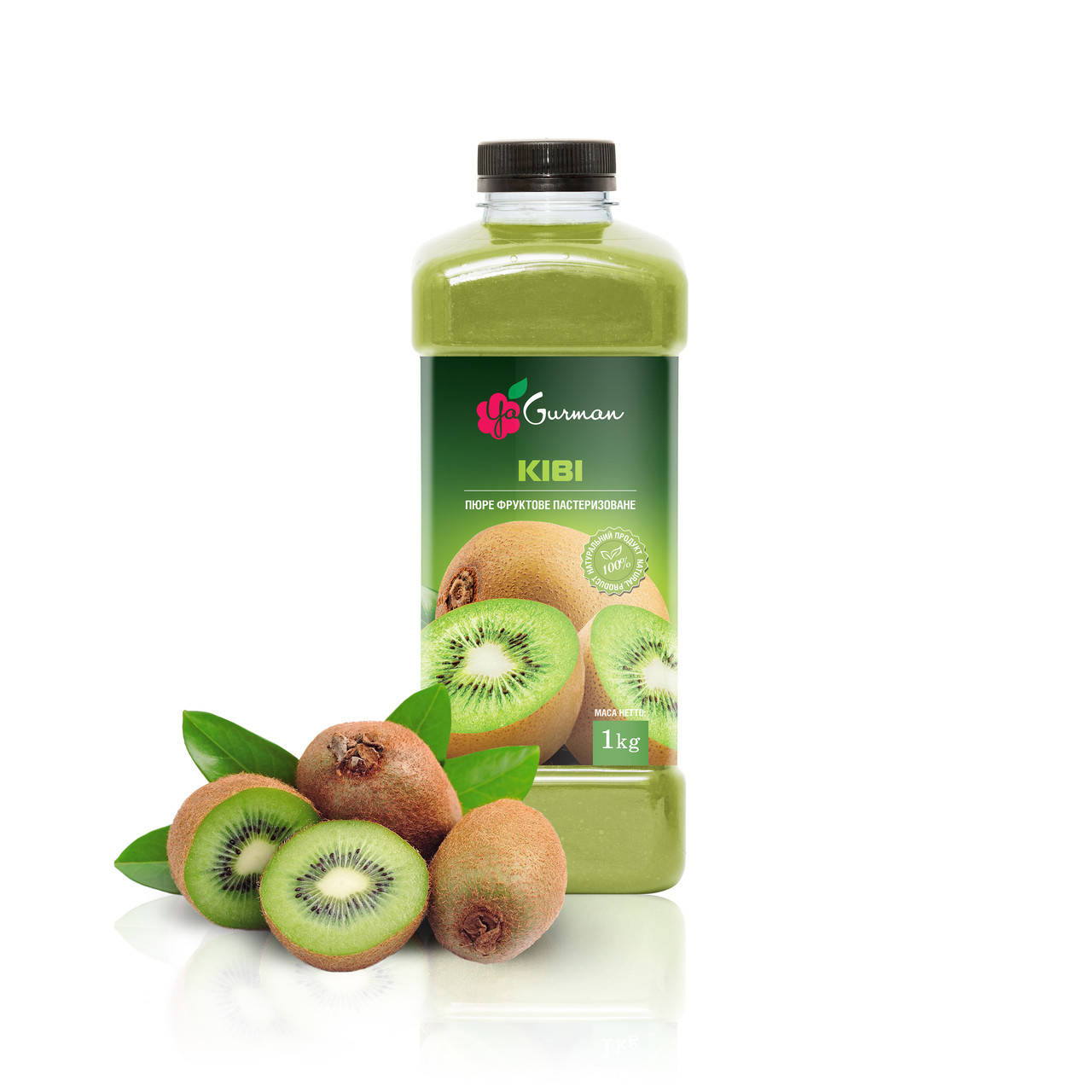 

Ківі, пюре пастеризоване 10% цукру, YaGurman 1кг