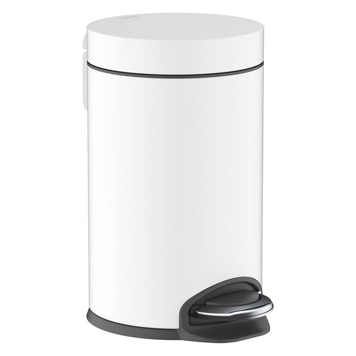 

Мусорное ведро HANSGROHE AddStoris 41775700 с педалью Белое матовое 3л, Белый