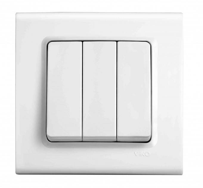 

Выключатель трехклавишный Viko Linnera Белый