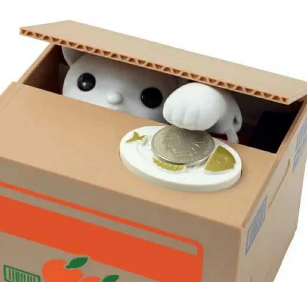 

Интерактивная игрушка детская копилка Кот Воришка / Копилка для денег/ на подарок