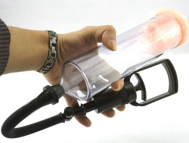 

Вакуумная помпа для мужчин с насадкой для маструбации 19*5,5 см, Черный